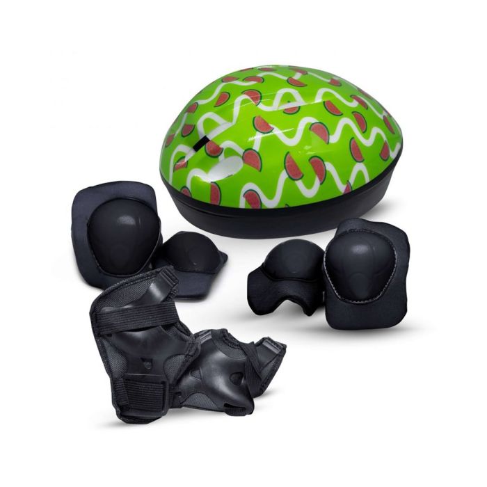 Kit Proteção e Capacete Infantil Rava Melancia 