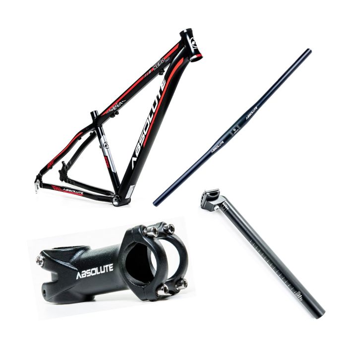 Kit Quadro Absolute Nero III e componentes - Preto e Vermelho