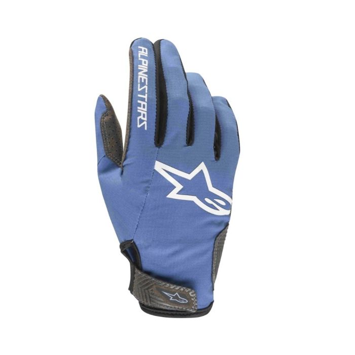 Luva Ciclismo Enduro Alpinestars Drop 6.0 Atlantic Dedo Longo Azul