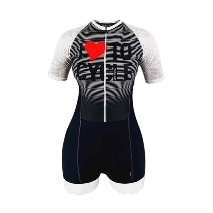 Macaquinho Ciclismo Feminino Artviva Love to Cycle