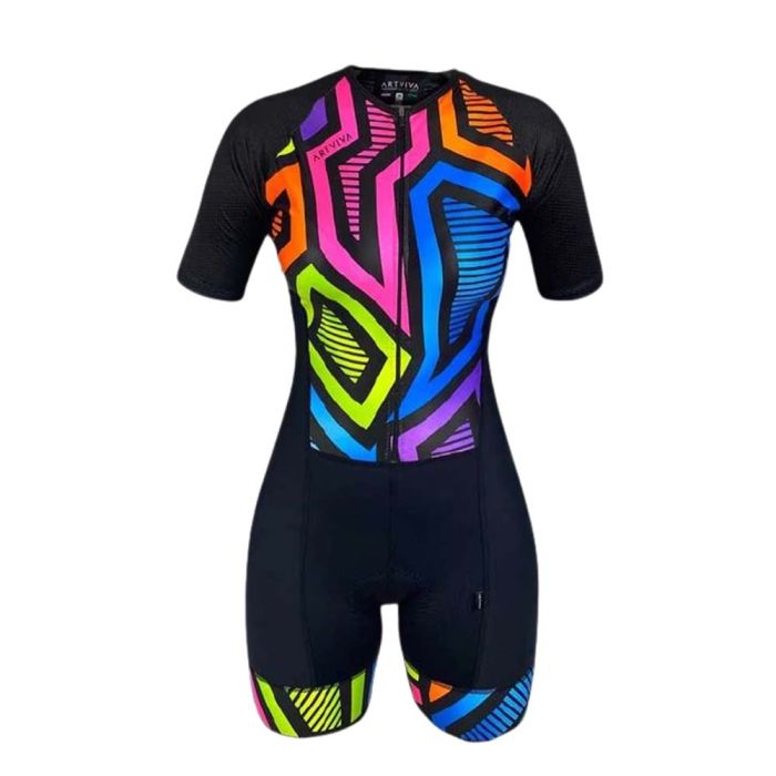 Macaquinho Ciclismo Feminino Artviva Turtle