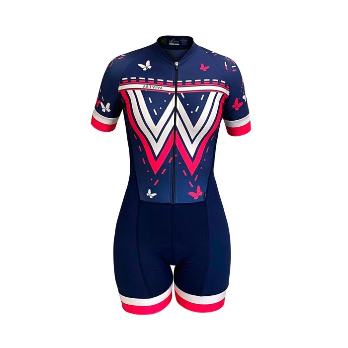 Macaquinho Ciclismo Feminino Artviva W-Butterfly