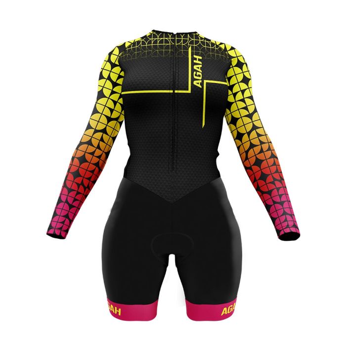 Macaquinho Ciclismo Manga Longa Feminino Agah Dubai