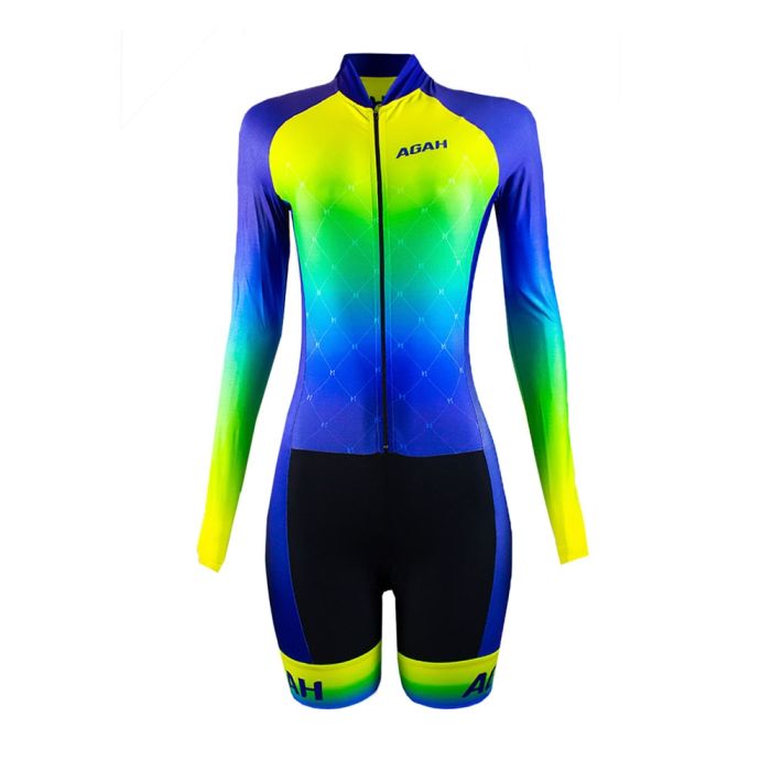 Macaquinho Ciclismo Manga Longa Feminino Agah Kali