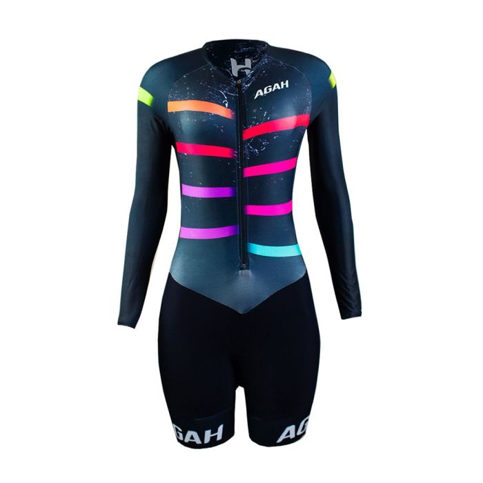 Macaquinho Ciclismo Manga Longa Feminino Agah Soft