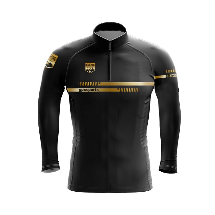 Camisa Manga Longa Ciclismo GPX Gold Black