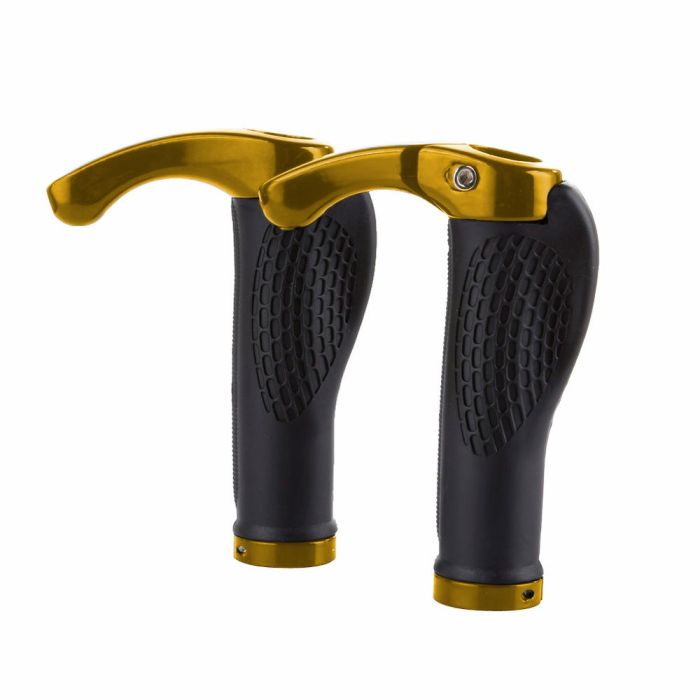 Manopla com trava e Bar End Tsw Dourada