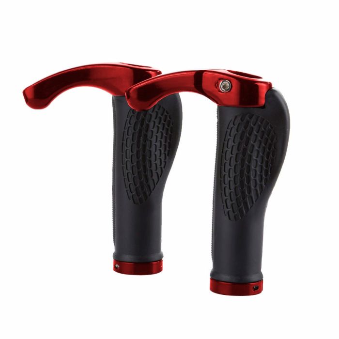 Manopla com trava e Bar End Tsw Vermelha