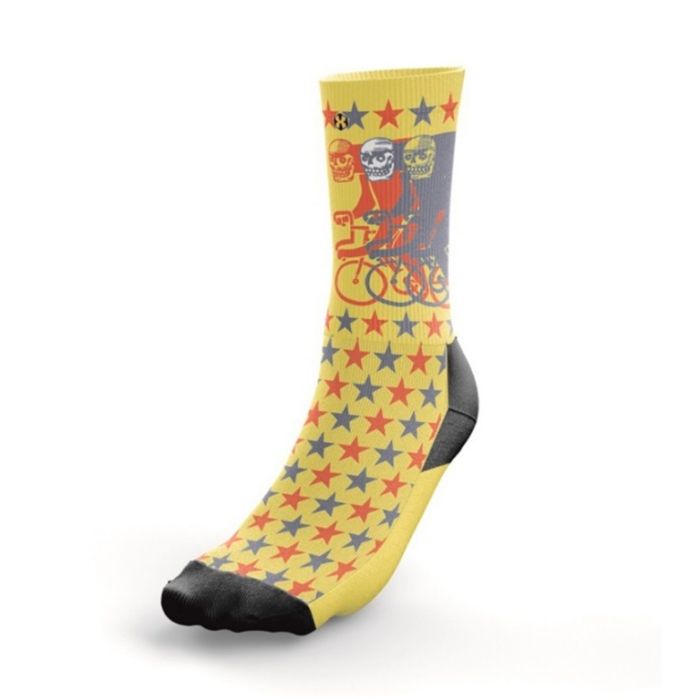 Meia Cano Longo Pop Sox Bike Skull
