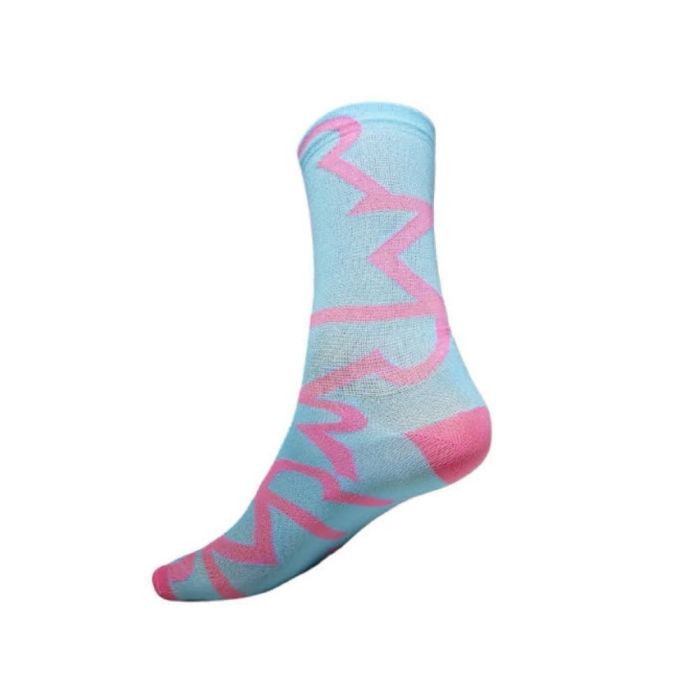 Meia Ciclismo Mauro Ribeiro Identité Azul Bebe-Rosa