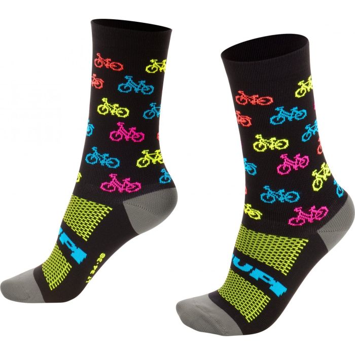 Meia Cano Longo Hupi Bike Colors LT