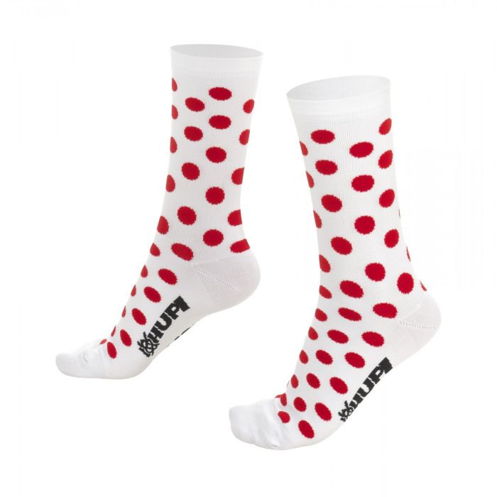Meia Cano Médio Hupi Dots Vermelho