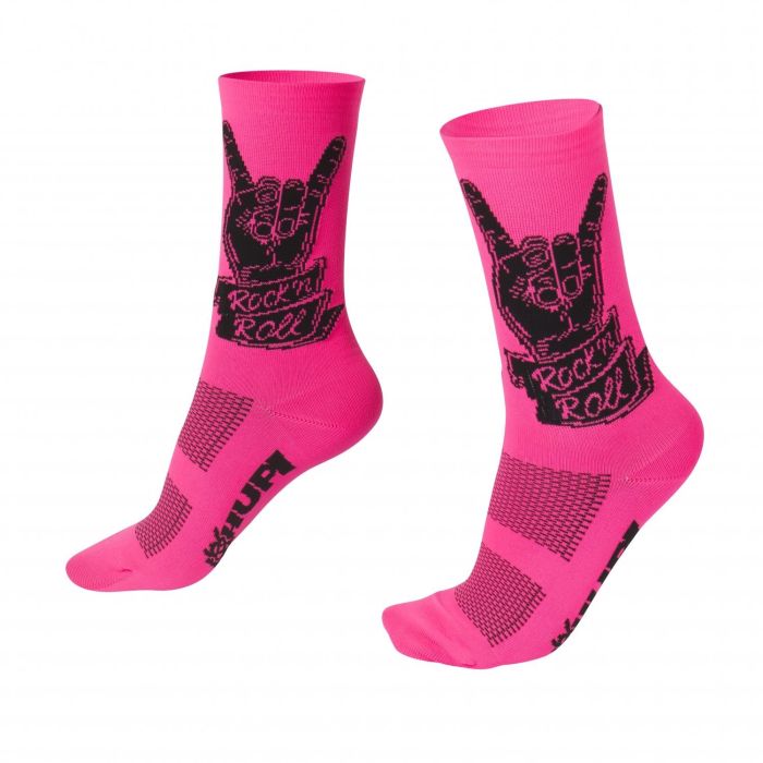 Meia Cano Longo Hupi Rock N' Roll - Pink