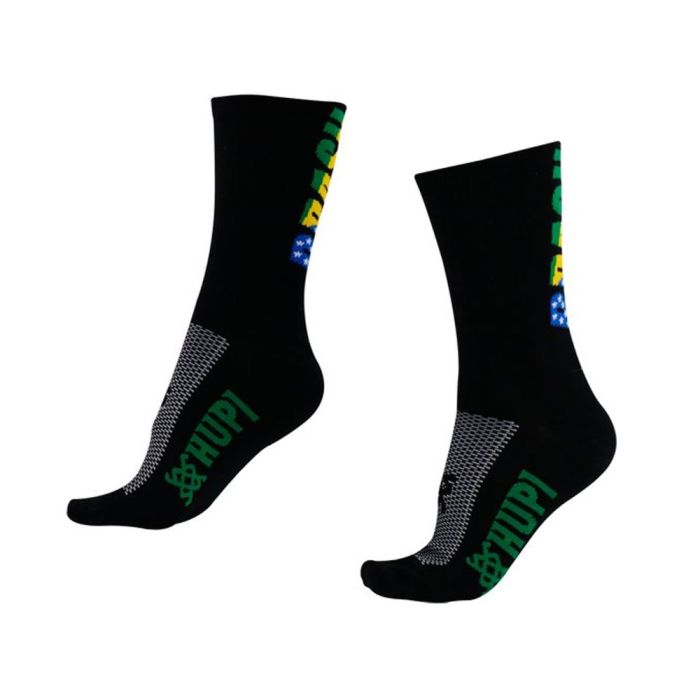 Meia Ciclismo Cano Médio 15cm Hupi Brasil 5.0