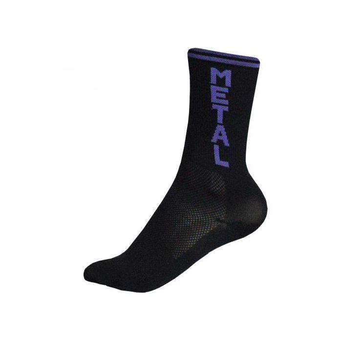 Meia Cano Médio Skin Heavy Preto/Roxo