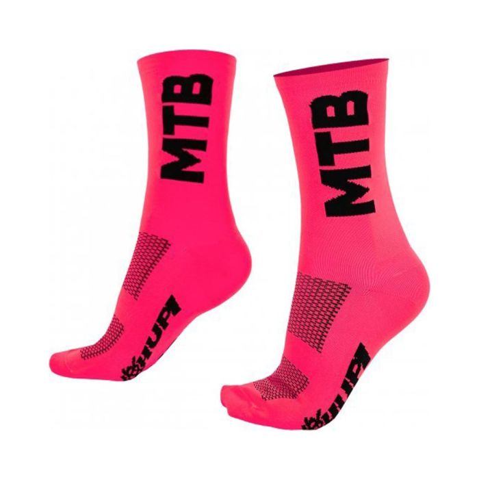 Meia Cano Longo Hupi MTB 2 Rosa