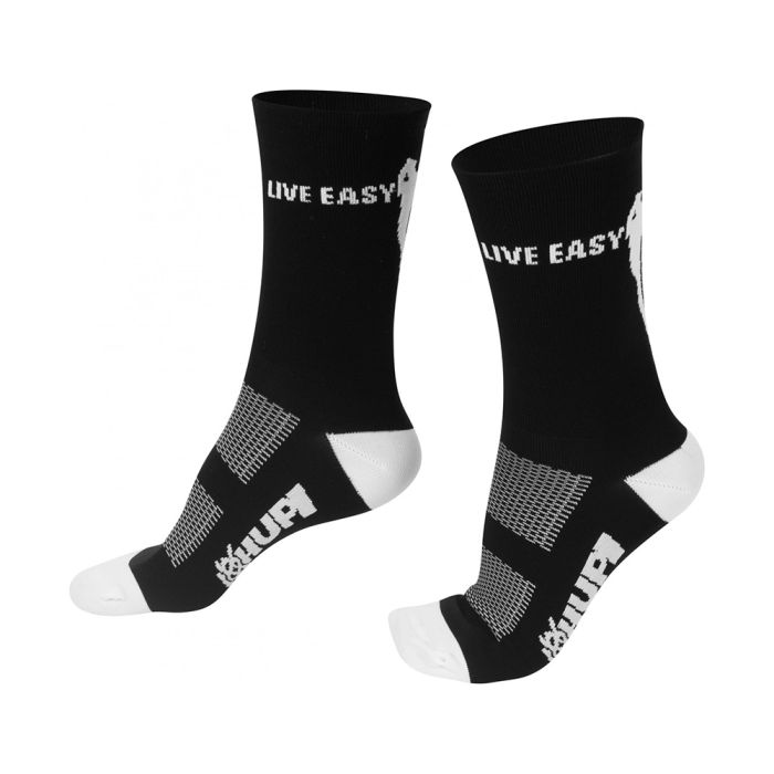 Meia Ciclismo Cano Longo Hupi Life Easy Train Hard