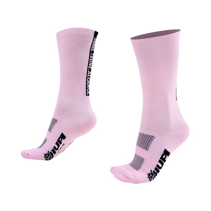 Meia Ciclismo Cano Longo Hupi Sonhe Treine Alcance - Rosa