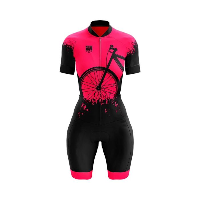 Macaquinho Ciclismo Feminino GPX Start Bike Pink