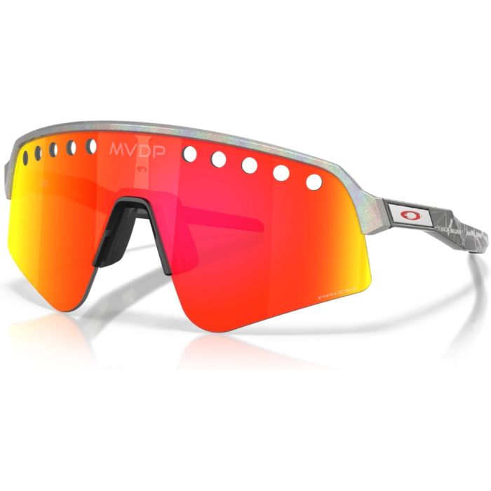 Óculos Ciclismo Oakley Sutro Lite Sweep MVDP – Splatter Dust com Lentes Prizm™ Ruby