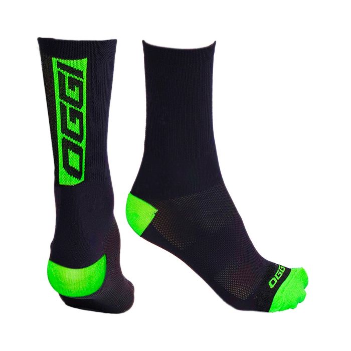 Meia Cano Longo Oggi Preta e Verde