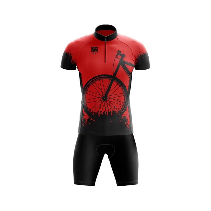 Conjunto Ciclismo Bermuda e Camisa GPX Bike Black Red