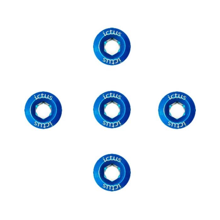Kit 5 Parafusos Para Coroa Ictus Azul