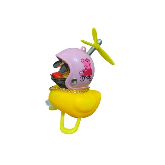 Buzina Patinho Pato Guidão Bicicleta Bike Moto C/ Led Hélice