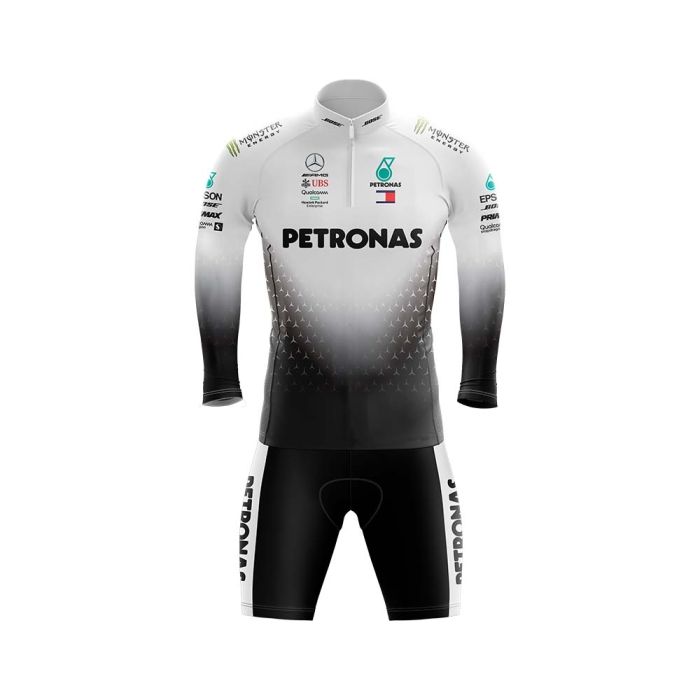 Conjunto Ciclismo Bermuda e Camisa Manga Longa GPX Petronas