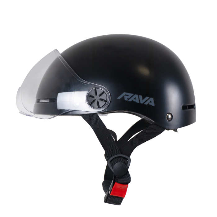 Capacete Rava para Scooter E-Bike Preto