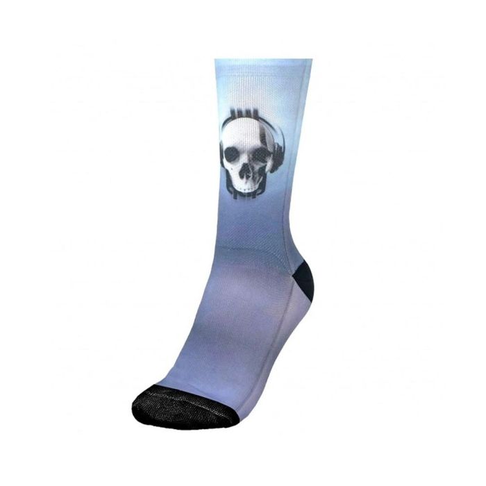 Meia Ciclismo Rikam Sublimada Skull Headphone