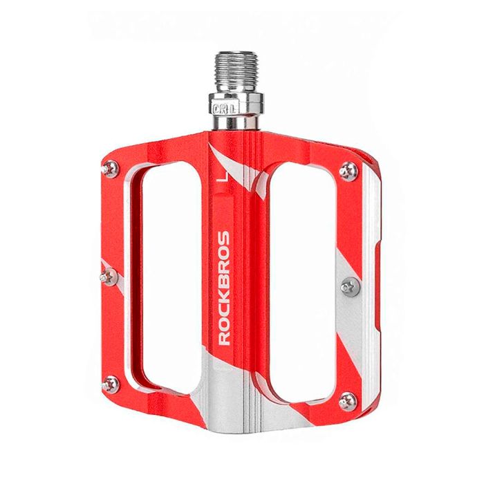 Pedal RockBros Plataforma Inglês Vermelho e Branco