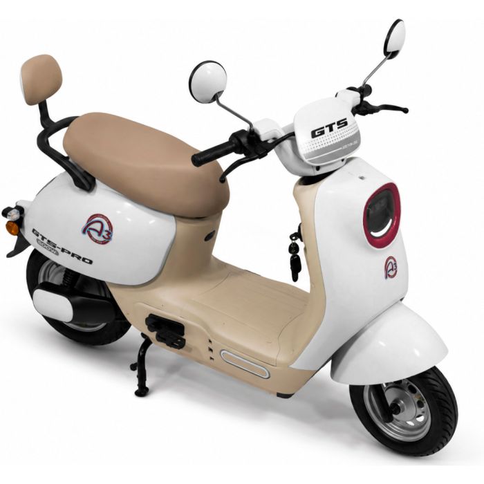 Bicicleta Scooter Elétrica GTS A3 600w Branca/Bege