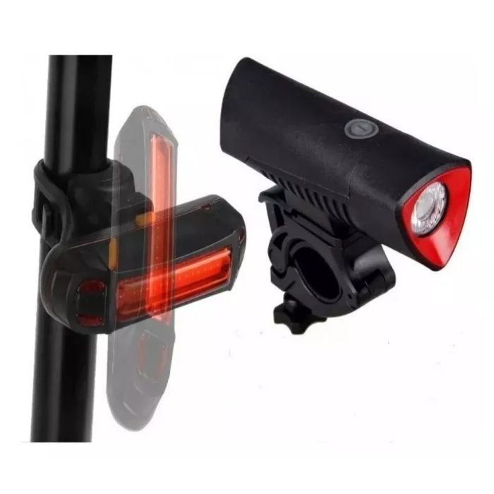 Farol Dianteiro e Traseiro WS-269 -  Recarregável 