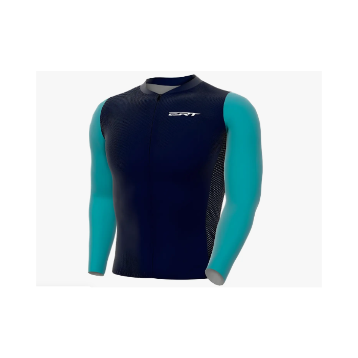 Camisa Ciclismo Ert Euro Manga Longa Safira