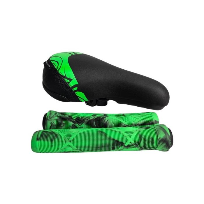 Kit Selim e Manopla Bmx Gts 243 Freeride Bike Dirt Jump - Verde