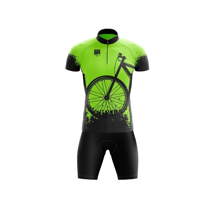 Conjunto Ciclismo Bermuda e Camisa GPX Bike Black Green