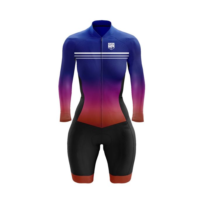Macaquinho Ciclismo Manga Longa Feminino GPX Start Shadow