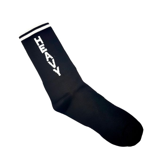Meia Cano Médio Heavy Skin Preto/Branco