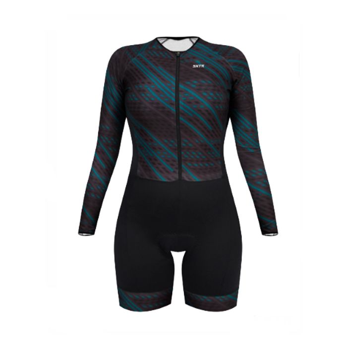 Macaquinho Ciclismo Sport Xtreme Comfort Jade Manga Longa