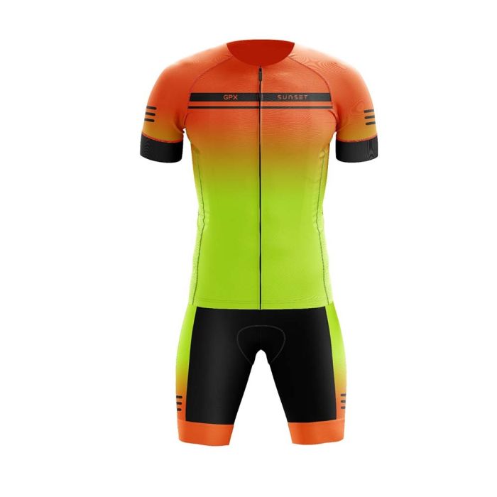 Conjunto Ciclismo Bretelle e Camisa GPX Elite Sunset - GEL