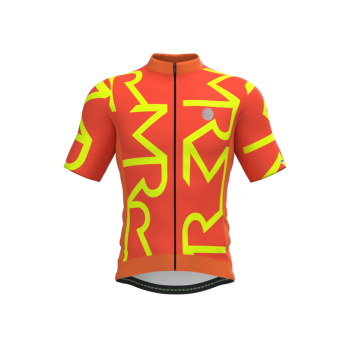 Camisa Ciclismo Mauro Ribeiro Identite Vermelho e Amarelo 
