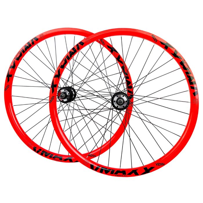 Par De Rodas Aro 26 Vzan Vmaxx em Alumínio Freio A Disco Cubos Roda Livre