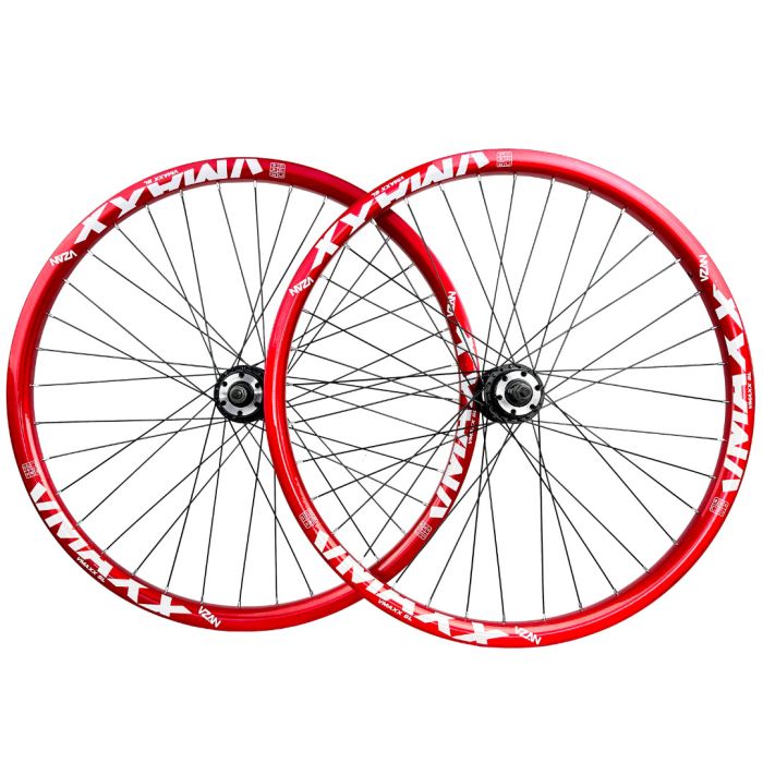 Par De Rodas Aro 26 Vzan Vmaxx em Alumínio Freio A Disco Cubos Roda Livre