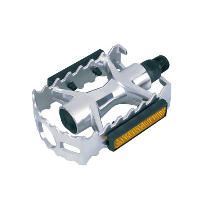 Pedal MTB Gta 1/2 Alumínio Polido com Esfera e Refletor