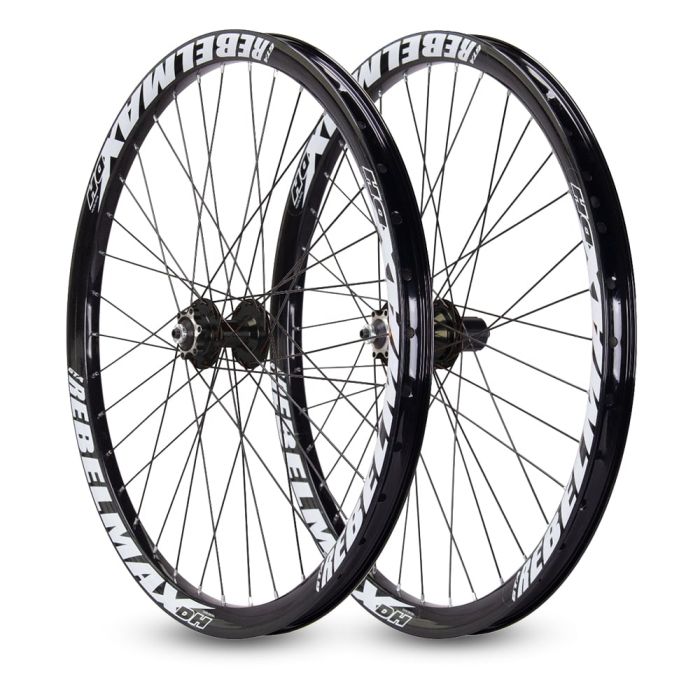 Roda Aro 26 Bike Grau Rebelmax DH Preto Cubo Barulhento