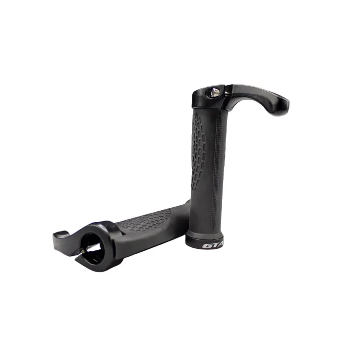 Manopla GTA Comfort 130mm em Borracha TPR com Trava e Bar End – Preta