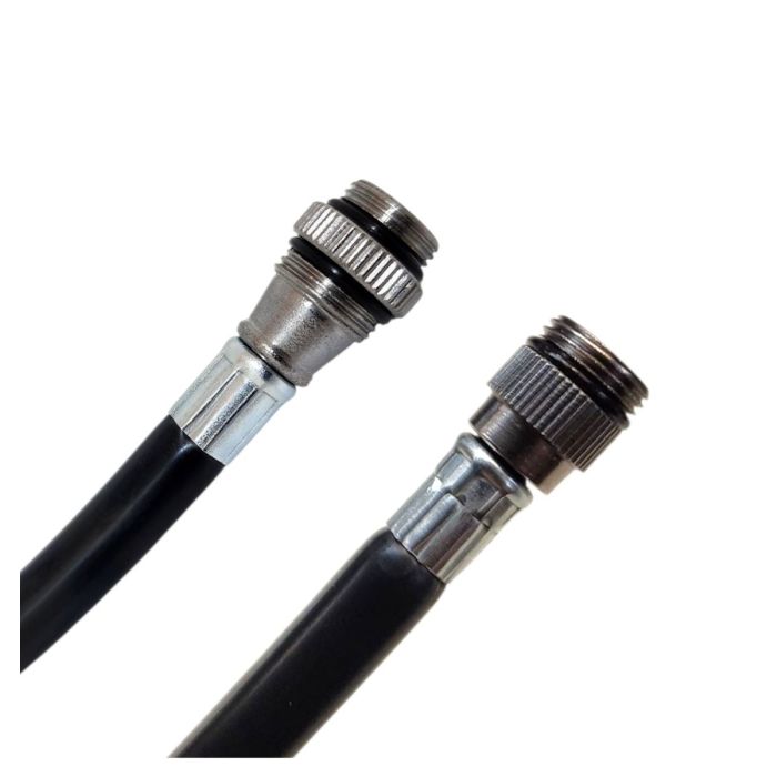 Bomba Mini Barril Alumínio Elleven Bico 2 Vias Mangueira Retrátil Interna 100 PSI  