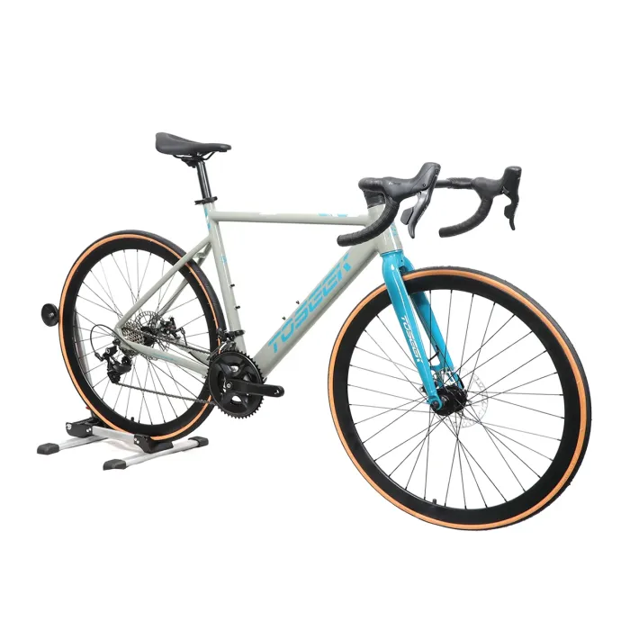 Bicicleta Speed Chester 3.0 Aro 700 2x8 Tamanho 54 Cinza com Verde 