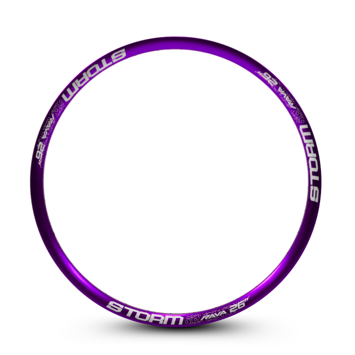 Aro 26 X 36f Freeride Rava Storm Alumínio Anodizado Roxo